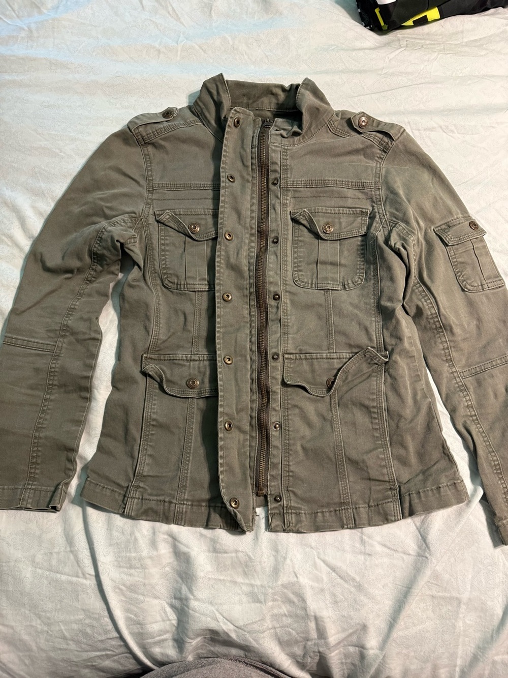 Kensie Military-Style Field Jacket in Olive